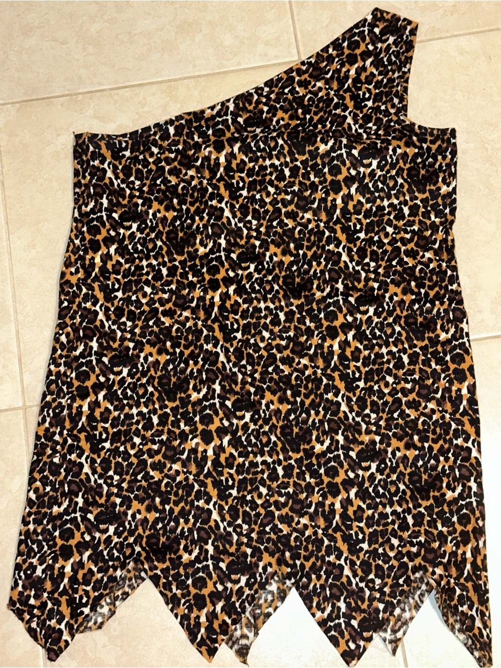 Leopard Print Cavewoman Costume Dress with Zippers